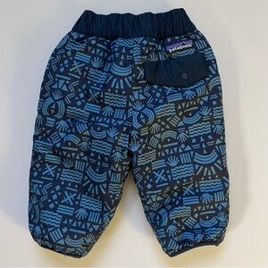 Patagonia Reversible Tribbles Pants Size 3 6 Months EUC Boys Girls Fleece Snow